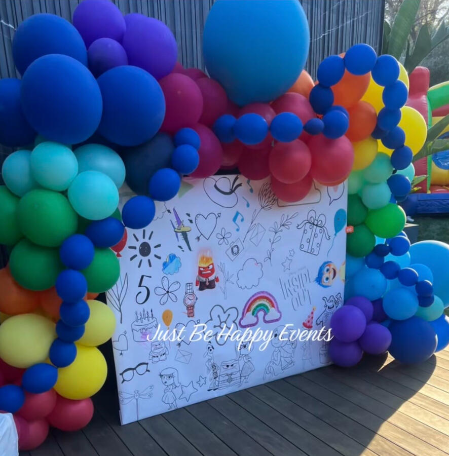 Untitled Colorful kids birthday party setup with custom decor by Just Be Happy Events